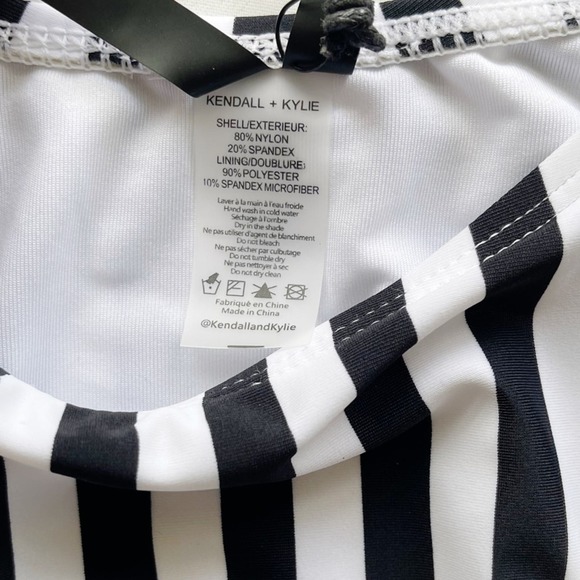 [Kendall & Kylie] NWT ruffle stripe bikini bottom only size large - Picture 5 of 8
